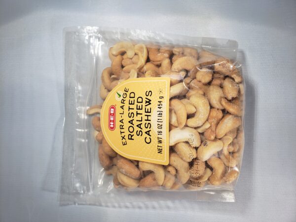 heb extra large roasted salted cashews 16oz 1lb bag