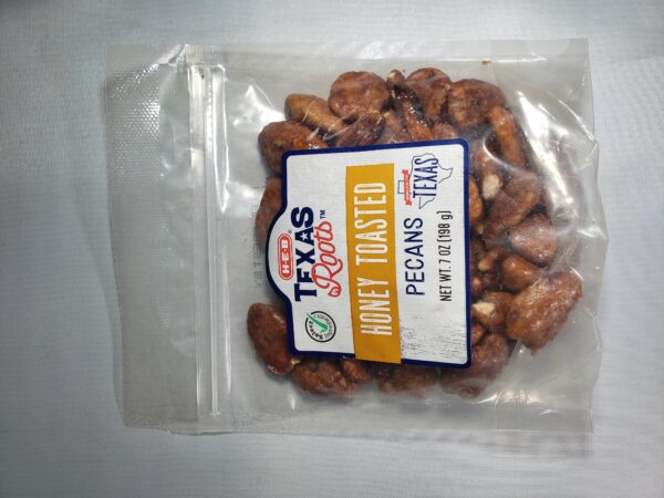 heb texas roots honey toasted pecans 7oz bag