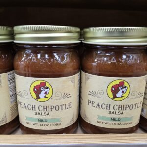 buc-ee's peach chipotle salsa 14 ounce jar